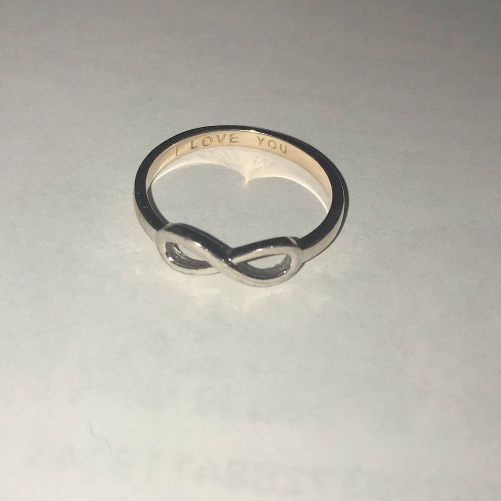 Sterling Silver Infinity Ring, size 8